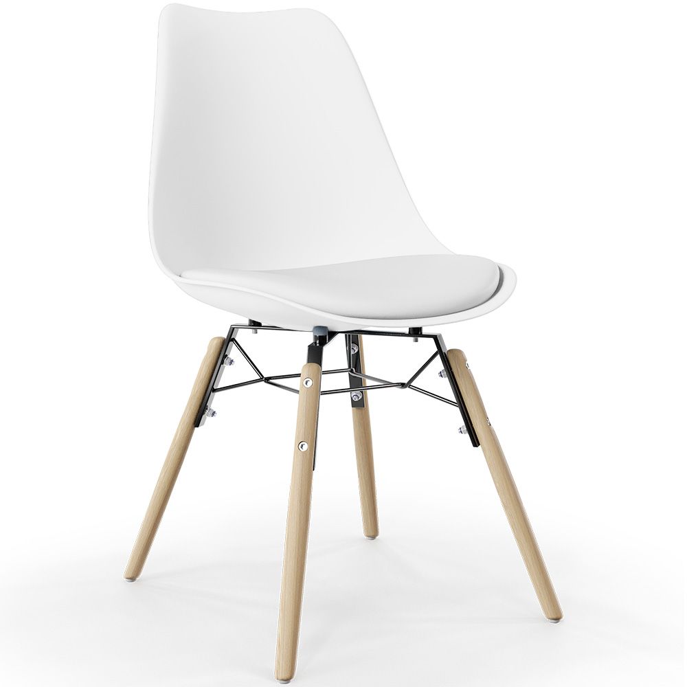 Silla de Comedor con Cojín - Diseño Escandinavo y Patas de Madera - Skögur image 8