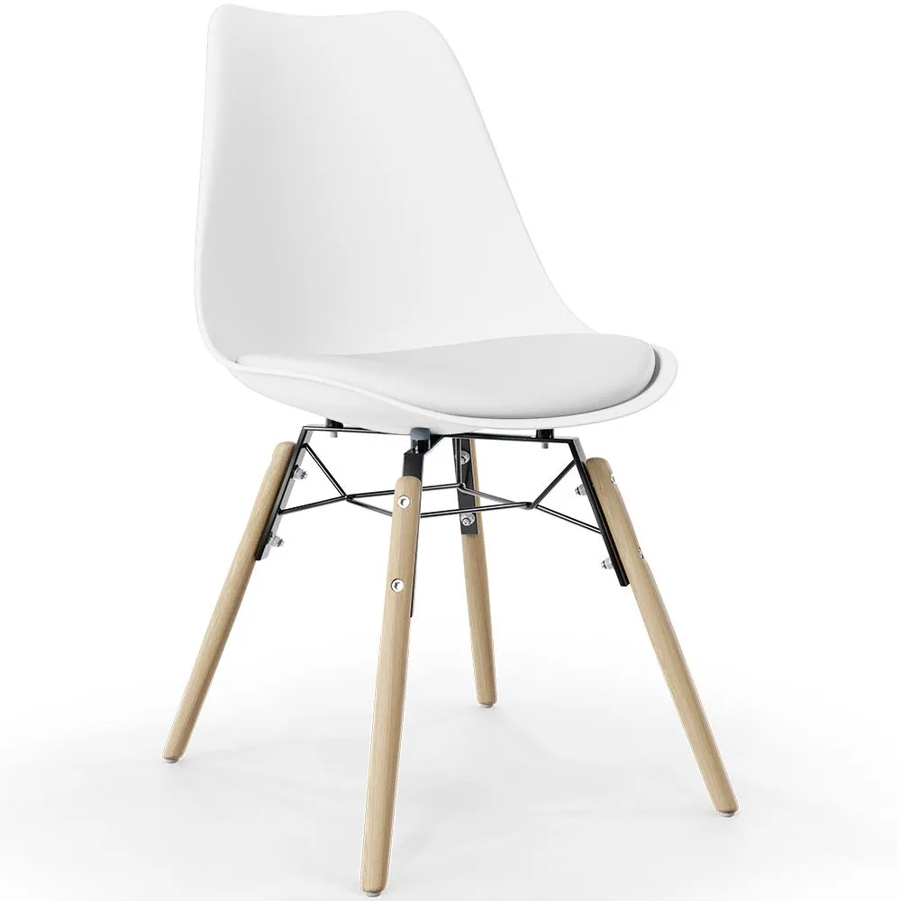 Silla de Comedor con Cojín - Diseño Escandinavo y Patas de Madera - Skögur image 8