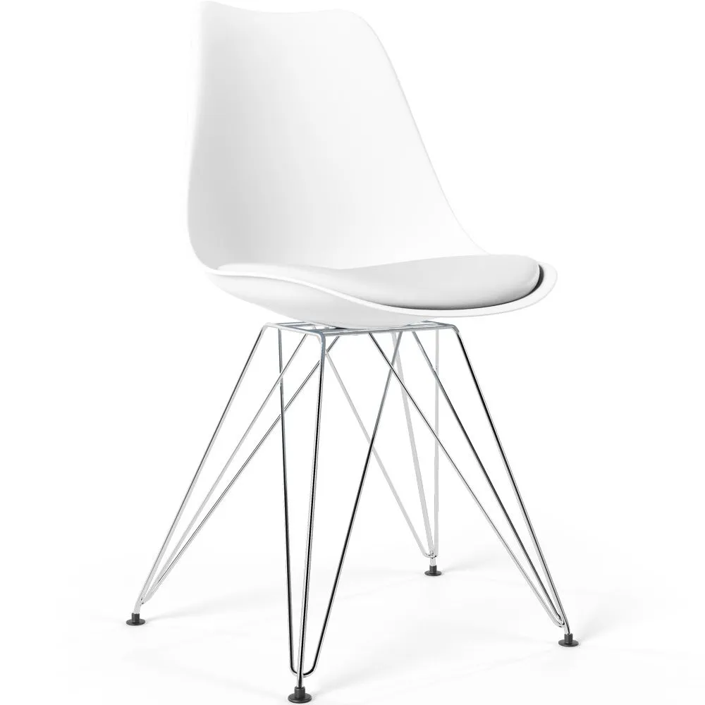 Silla de Comedor con cojín - Diseño Escandinavo y Patas de Metal - Skögur image 8