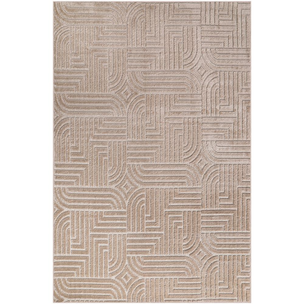 Alfombra Grande de Diseño Contemporáneo y Moderno - Beige (290x200 cm) - Rococo image 8
