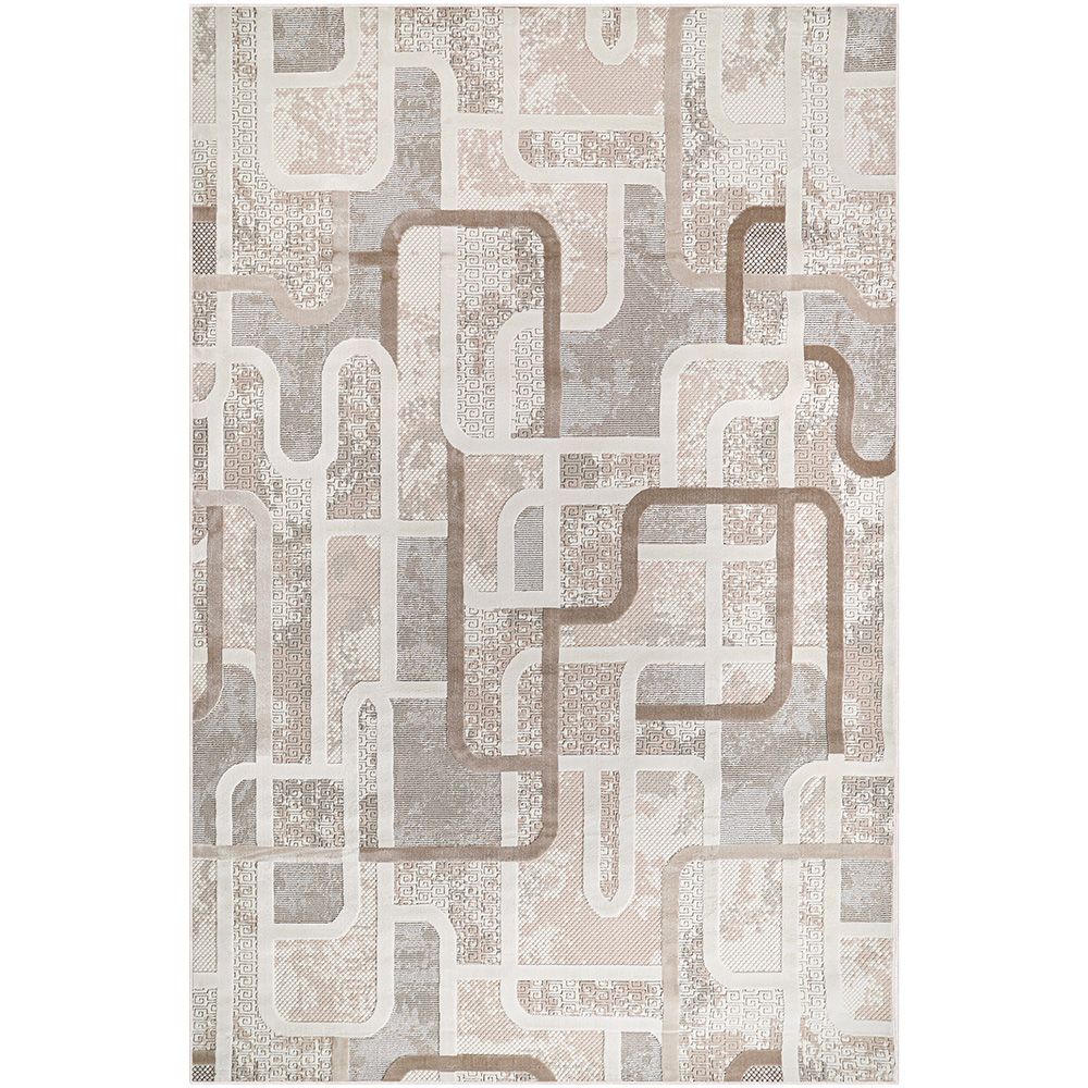 Alfombra Grande de Diseño Contemporáneo y Moderno - Beige (290x200 cm) - Ornate image 8
