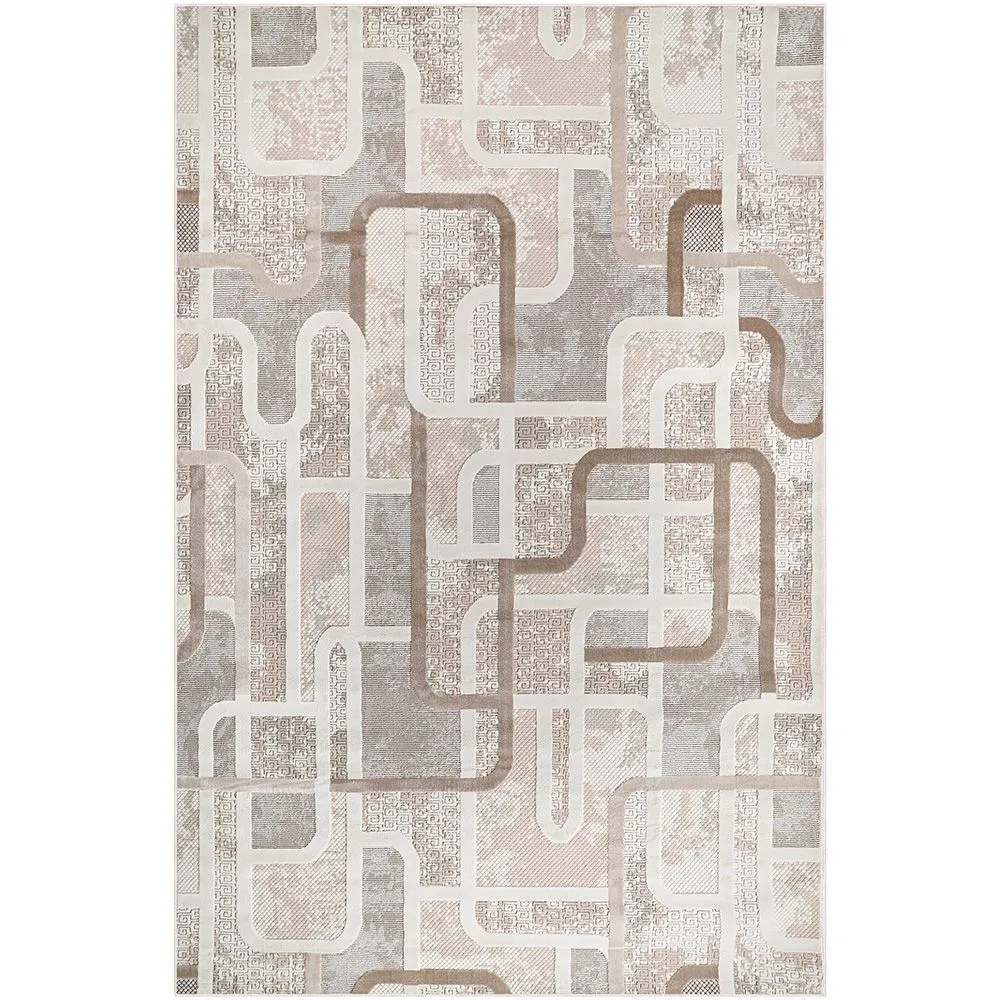 Alfombra Grande de Diseño Contemporáneo y Moderno - Beige (290x200 cm) - Ornate image 8