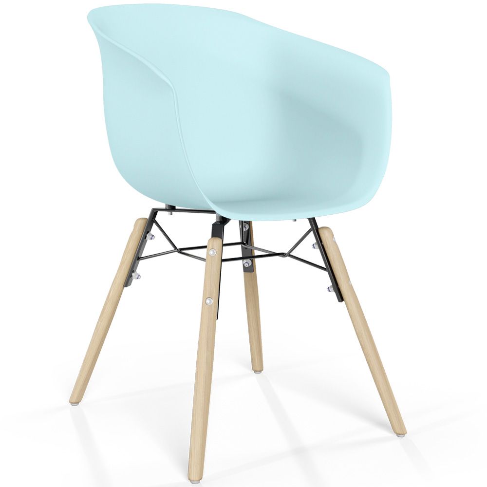 Silla de Comedor - Diseño Escandinavo - Patas Madera Natural - Polin image 8