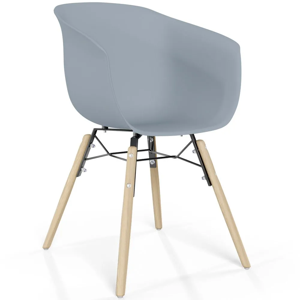 Silla de Comedor - Diseño Escandinavo - Patas Madera Natural - Polin image 8