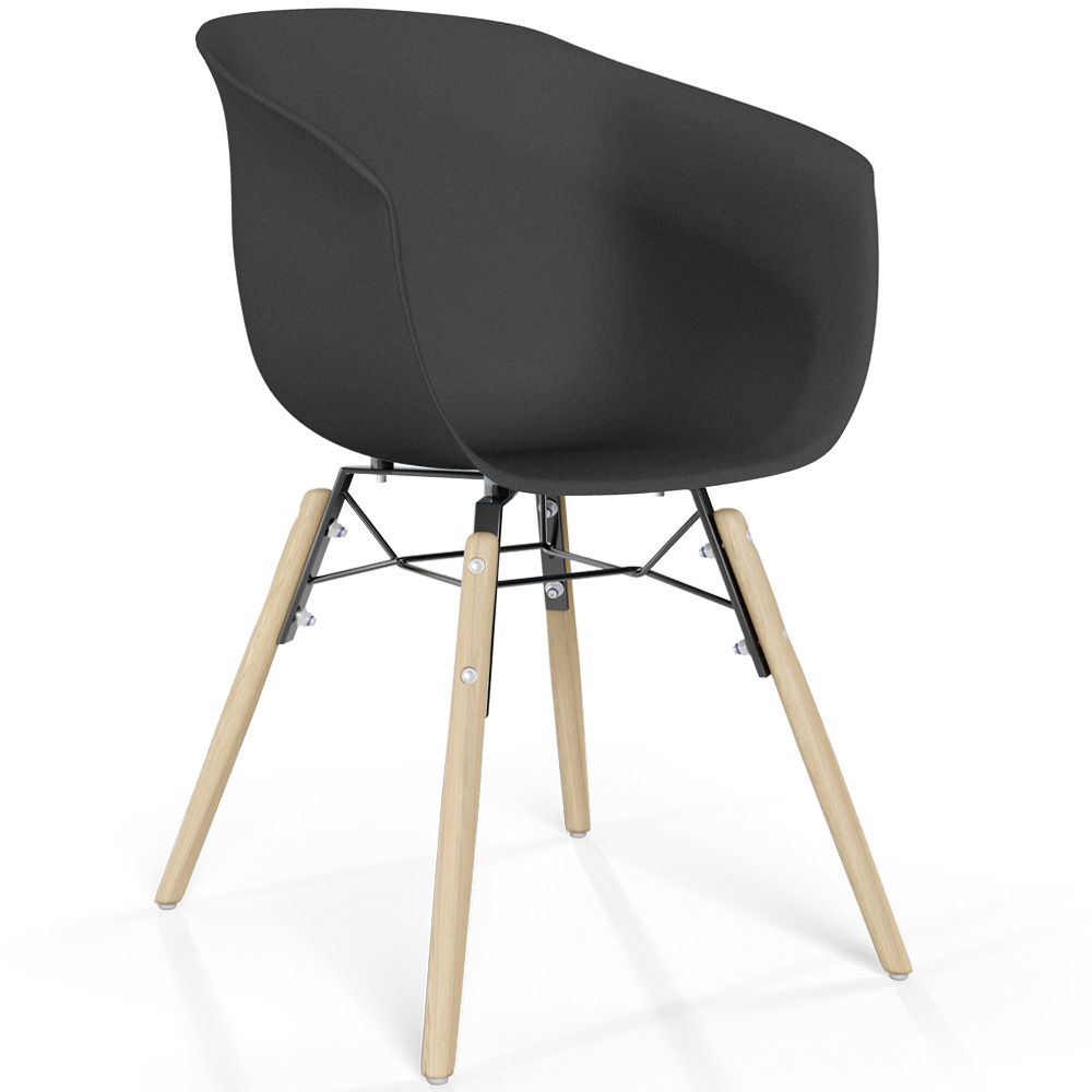 Silla de Comedor - Diseño Escandinavo - Patas Madera Natural - Polin image 8