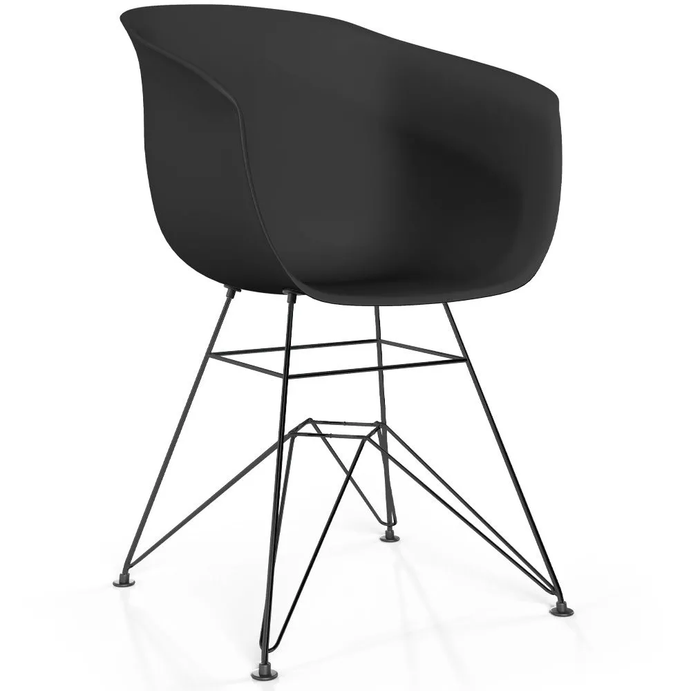 Silla de Comedor - Diseño Escandinavo - Patas Negras - Polin image 8