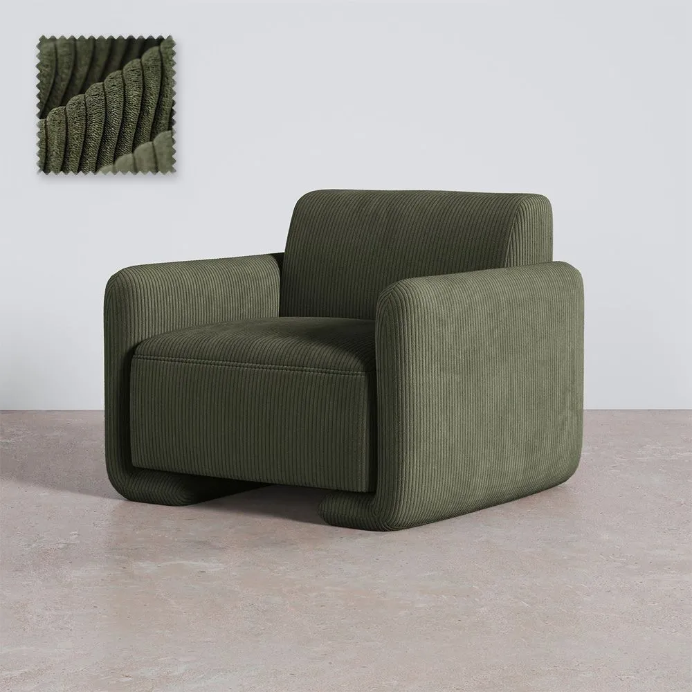 Sillón Tapizado en Pana Aterciopelada – Diseño Moderno - November image 8