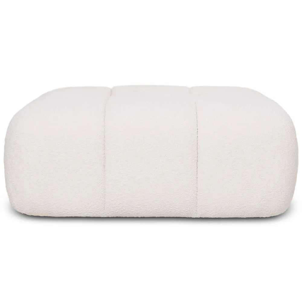 Pouf Modular Tapizado En Tela Bouclé - Diseño Moderno – Combinable Con Sofá Modular Bianca image 8