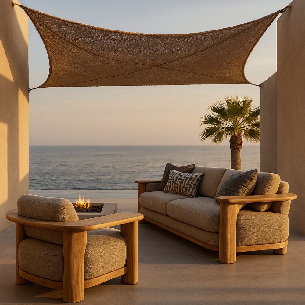 Toldo de fibra de coco 3x4M - Vela de sombra 100% Natural image 8