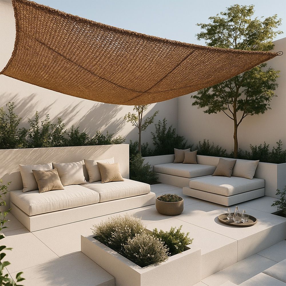 Toldo de fibra de coco 4x4M - Vela de sombra 100% Natural image 8