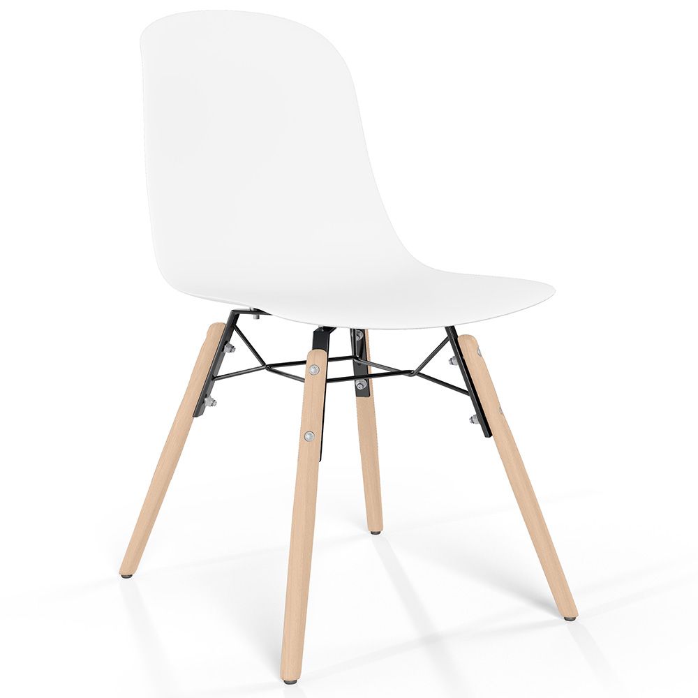 Silla de comedor con patas de madera natural – Estilo moderno y funcionalidad -Broly image 8