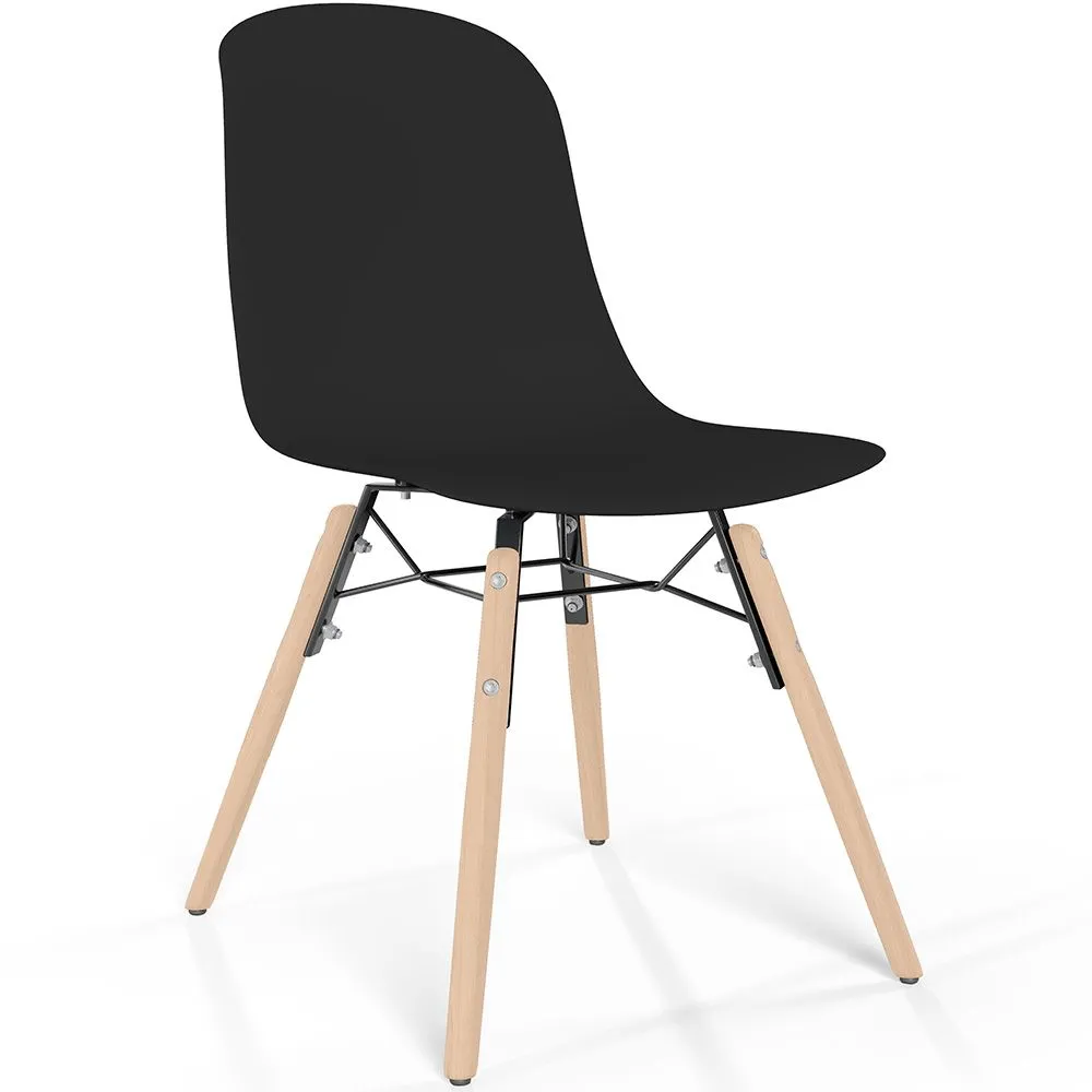 Silla de comedor con patas de madera natural – Estilo moderno y funcionalidad -Broly image 8