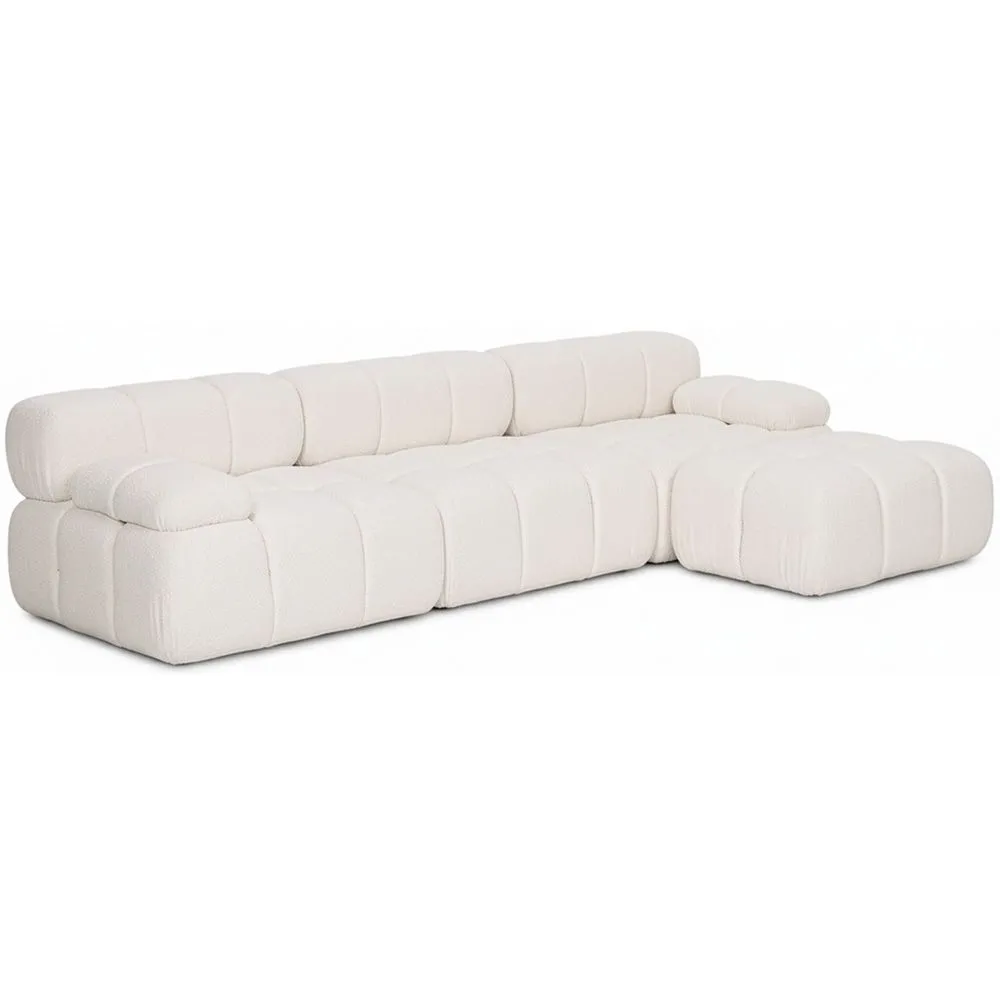 Sofá Modular Chaise Longue Tapizado en Tela Bouclé - 3/4 plazas - Bianca image 8