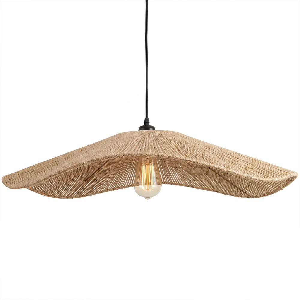 Lámpara Colgante - Cuerda Natural Estilo Boho - Diseño Artesanal Moderno - Yer image 8