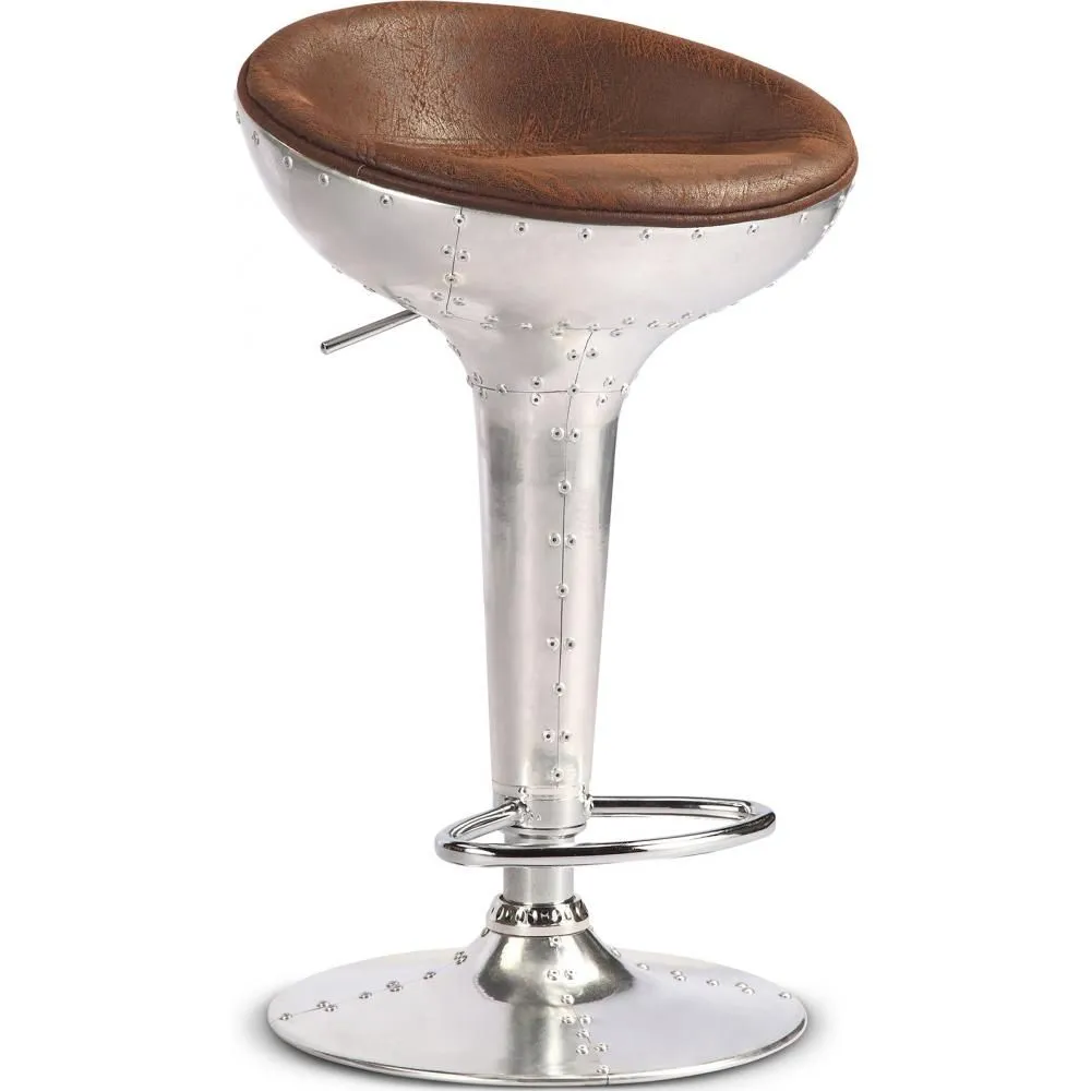 Taburete Redondo de Metal - Estilo Aviador - 70cm - Aviator  image 8