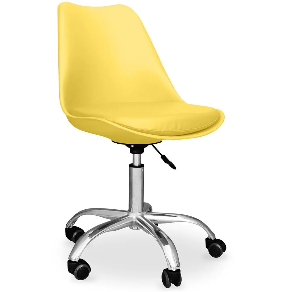 Silla de Oficina con Ruedas - Silla de Escritorio Giratoria  - Tulip image 8