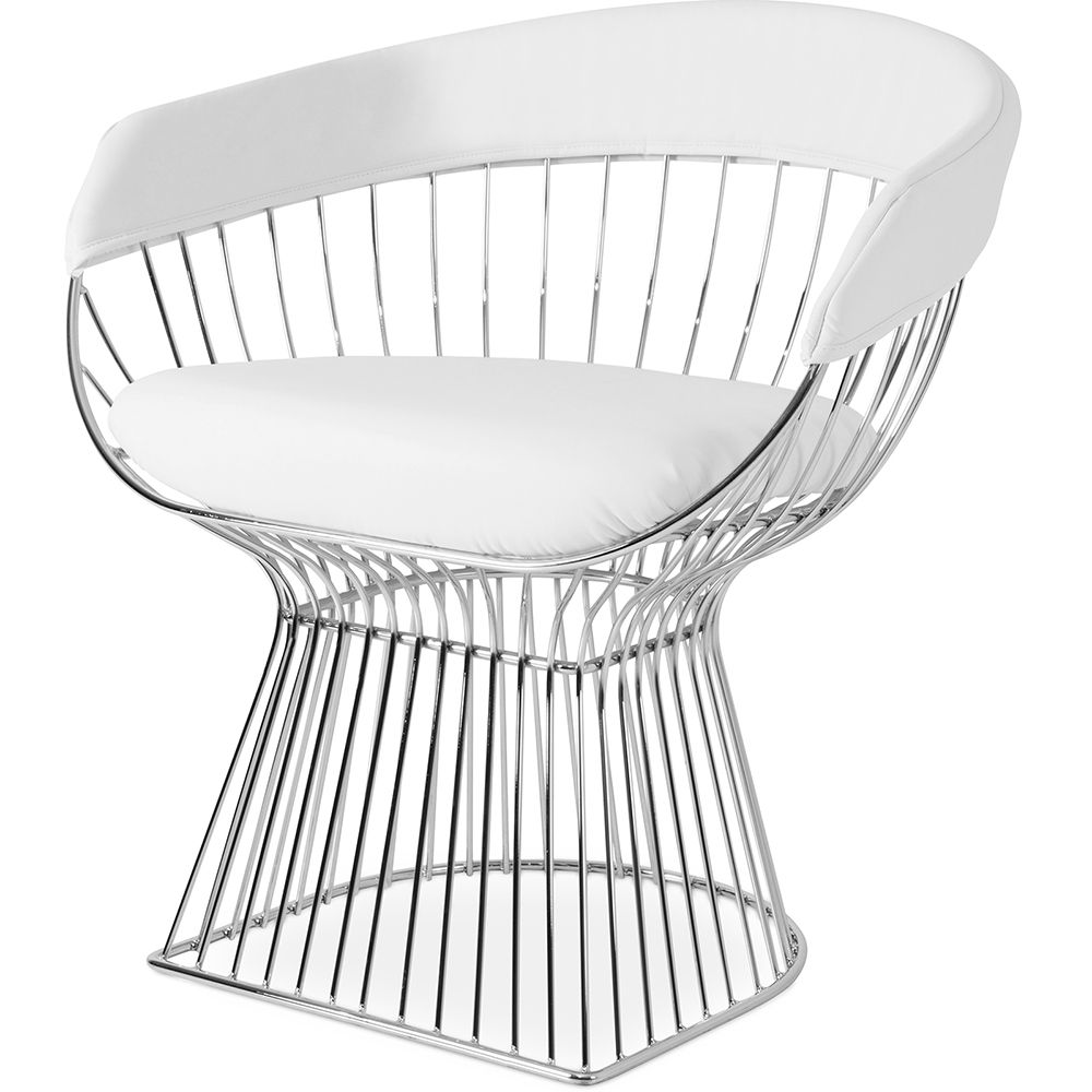 Silla de Comedor con Reposabrazos - Cuero y Metal - Barrel  image 8