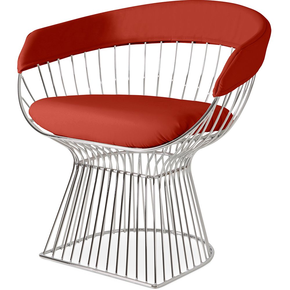 Silla de Comedor con Reposabrazos - Cuero y Metal - Barrel  image 8
