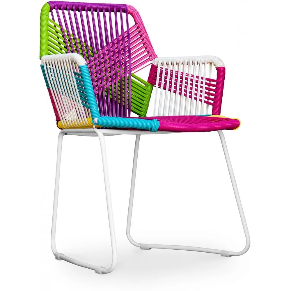 Silla de Exterior con Reposabrazos - Silla de Jardín - Multicolor - Frony image 8