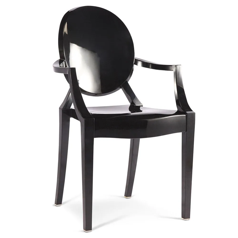 Silla de comedor Transparente - Diseño con Reposabrazos - Louis XIV image 8
