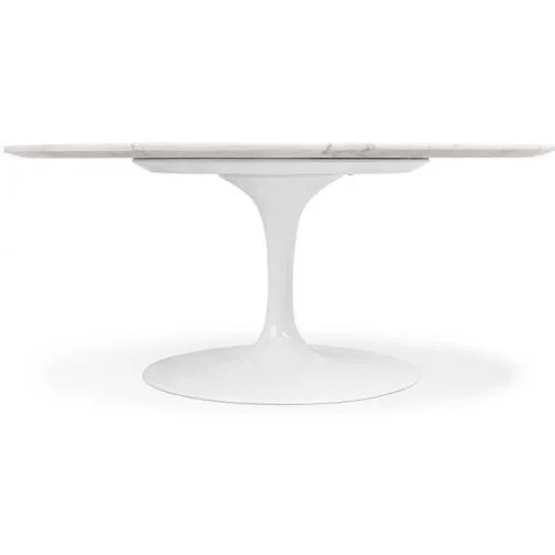 Mesa de Comedor Redonda - 110cm - Mármol - Tulip image 8
