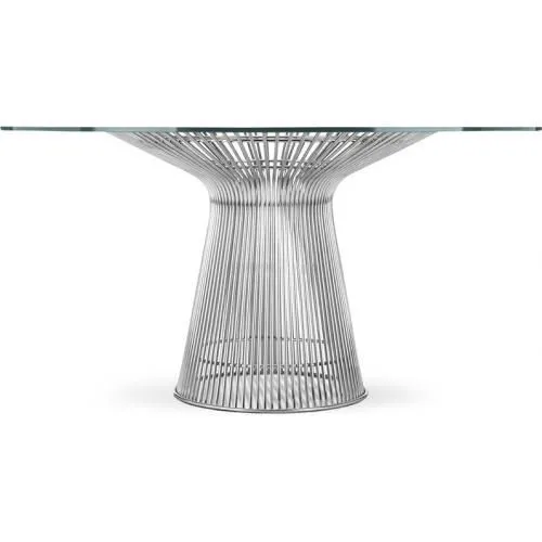 Mesa de Comedor Redonda - Cristal y Metal - Barrel image 8