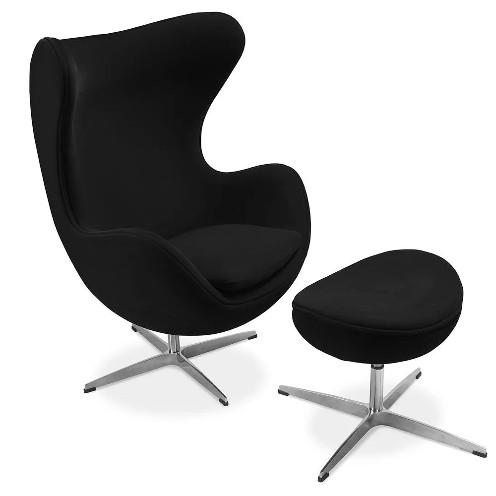 Sillón con Reposapiés - Diseño Huevo - Tapizado en Tela - Brave image 8