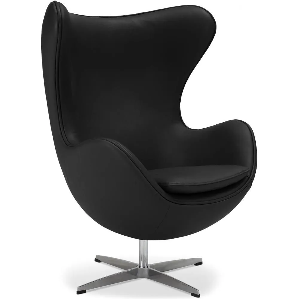 Sillón con Reposabrazos - Tapizado en Cuero - Diseño Huevo - Brave  -  image 8