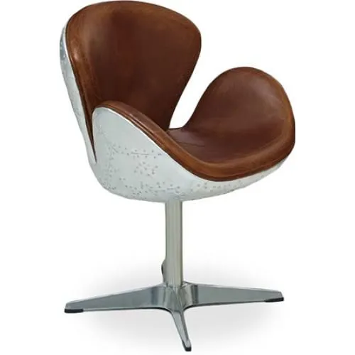 Sillón con reposabrazos - Estilo Aviador - Cuero y Metal - Aviator  image 8