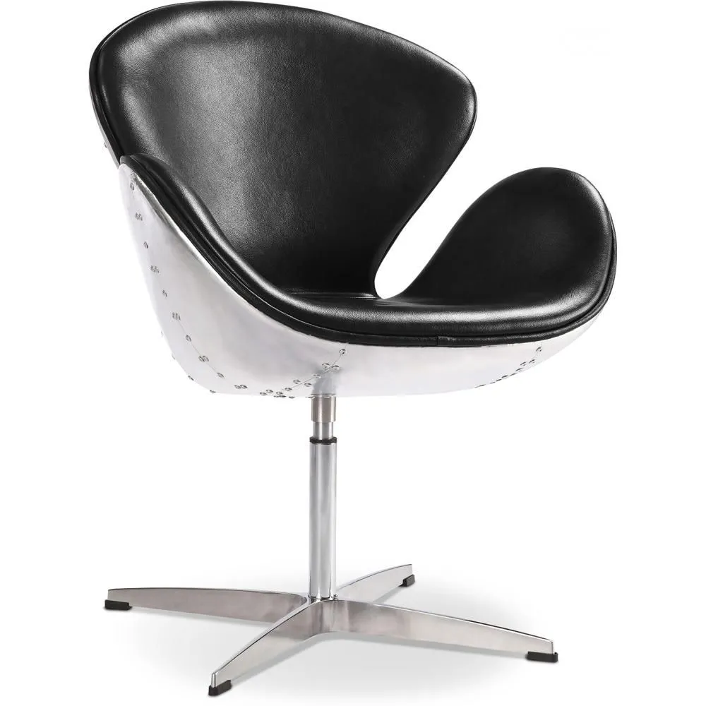 Sillón con reposabazos - Estilo Aviador - Tapizado en Cuero - Via image 8