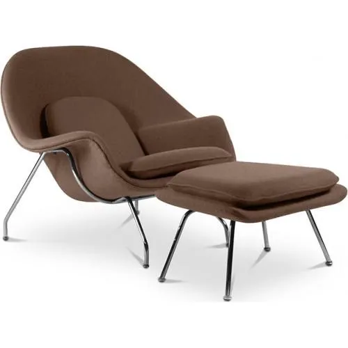 Sillón de Diseño con Reposapiés - Tapizado en Tela - Womb image 8