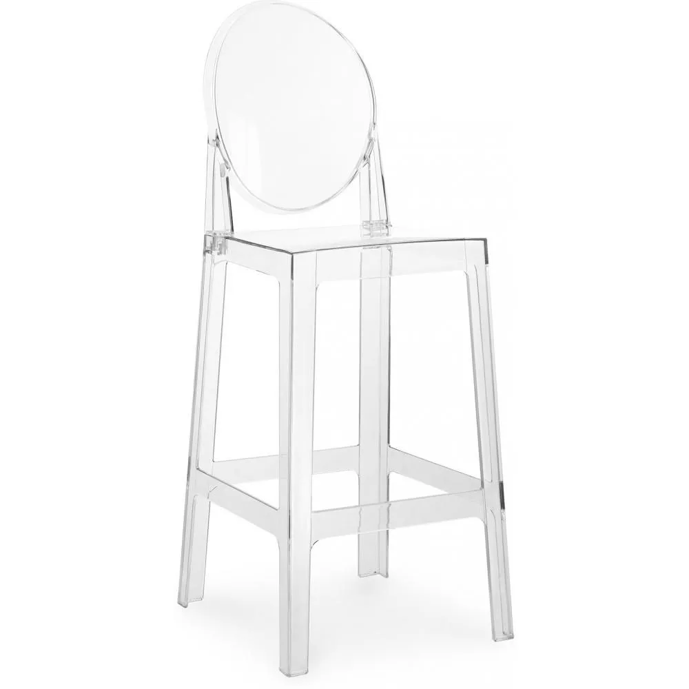 Taburete con Respaldo - Diseño Transparente - 65cm - Victoria Queen image 8