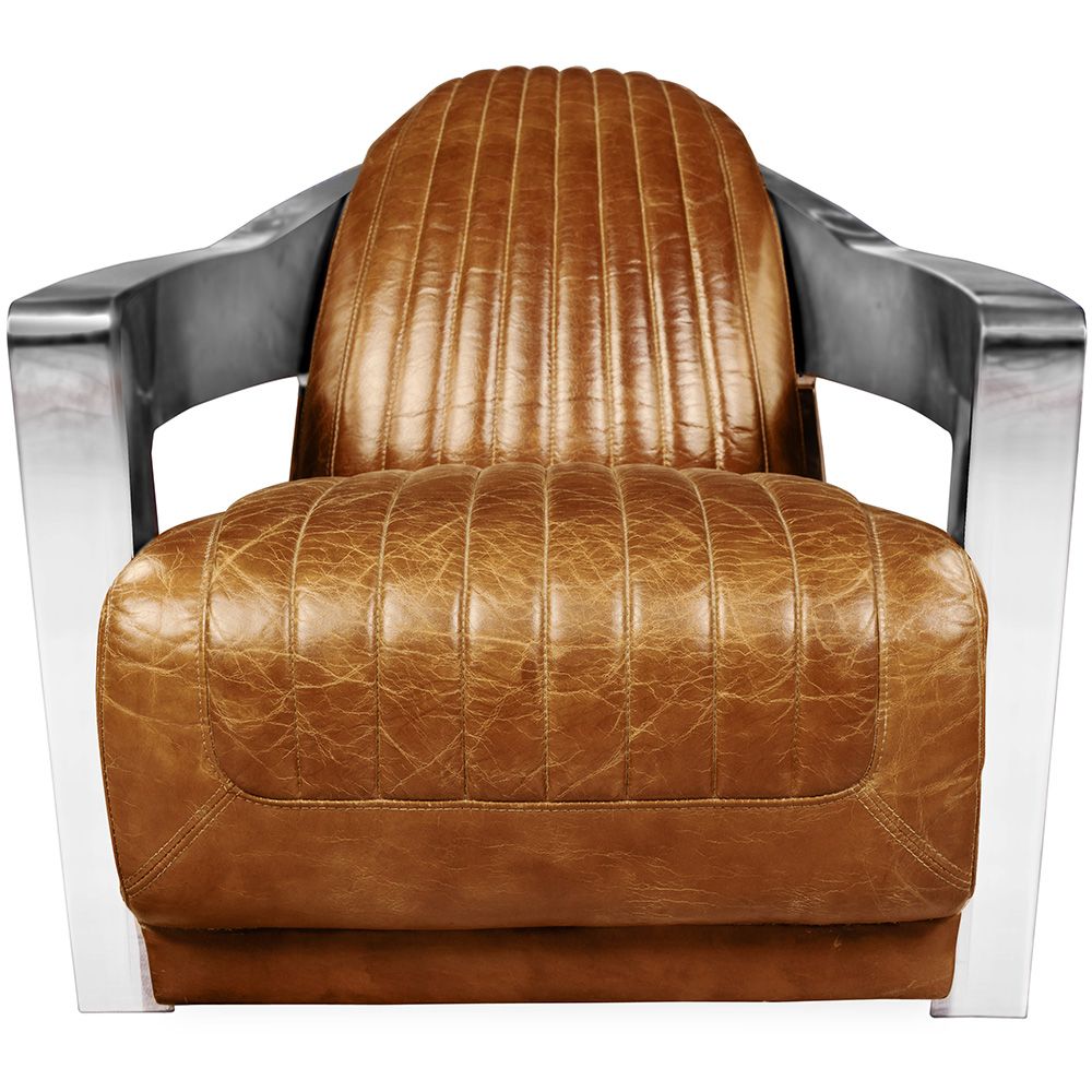 Sillón de Diseño con Reposabrazos - Tapizado en Cuero - Lounge image 8