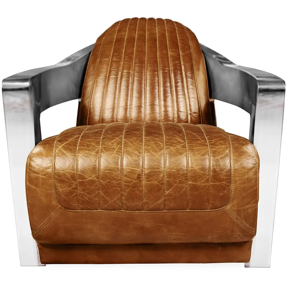 Sillón de Diseño con Reposabrazos - Tapizado en Cuero - Lounge image 8