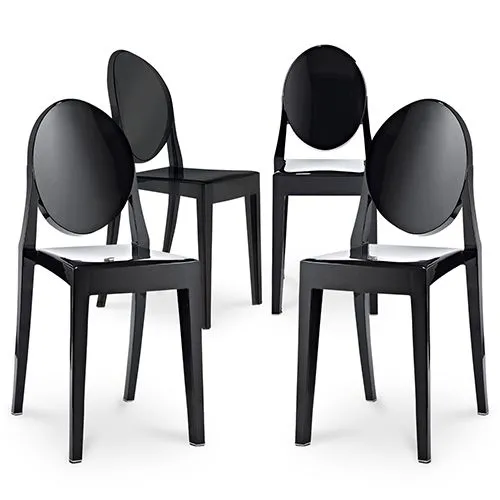 Pack de 4 Sillas de comedor Transparente - Victoria Queen image 8