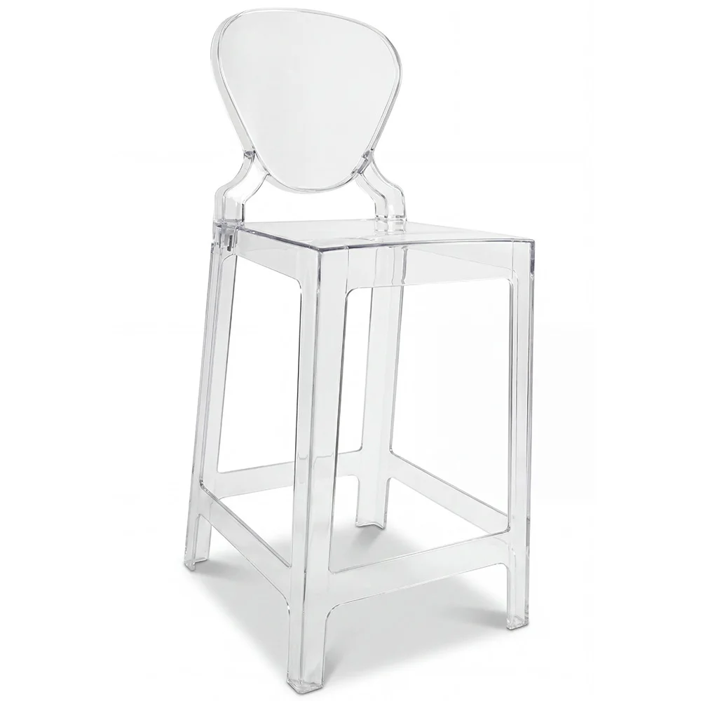 Taburete con Respaldo - Diseño Transparente - 75cm - Victoria Queen image 8