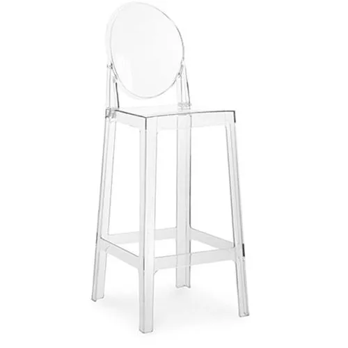 Taburete con Respaldo - Diseño Transparente - 75cm - Victoria Queen image 8