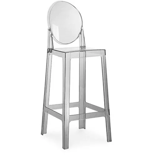 Taburete con Respaldo - Diseño Transparente - 75cm - Victoria Queen image 8