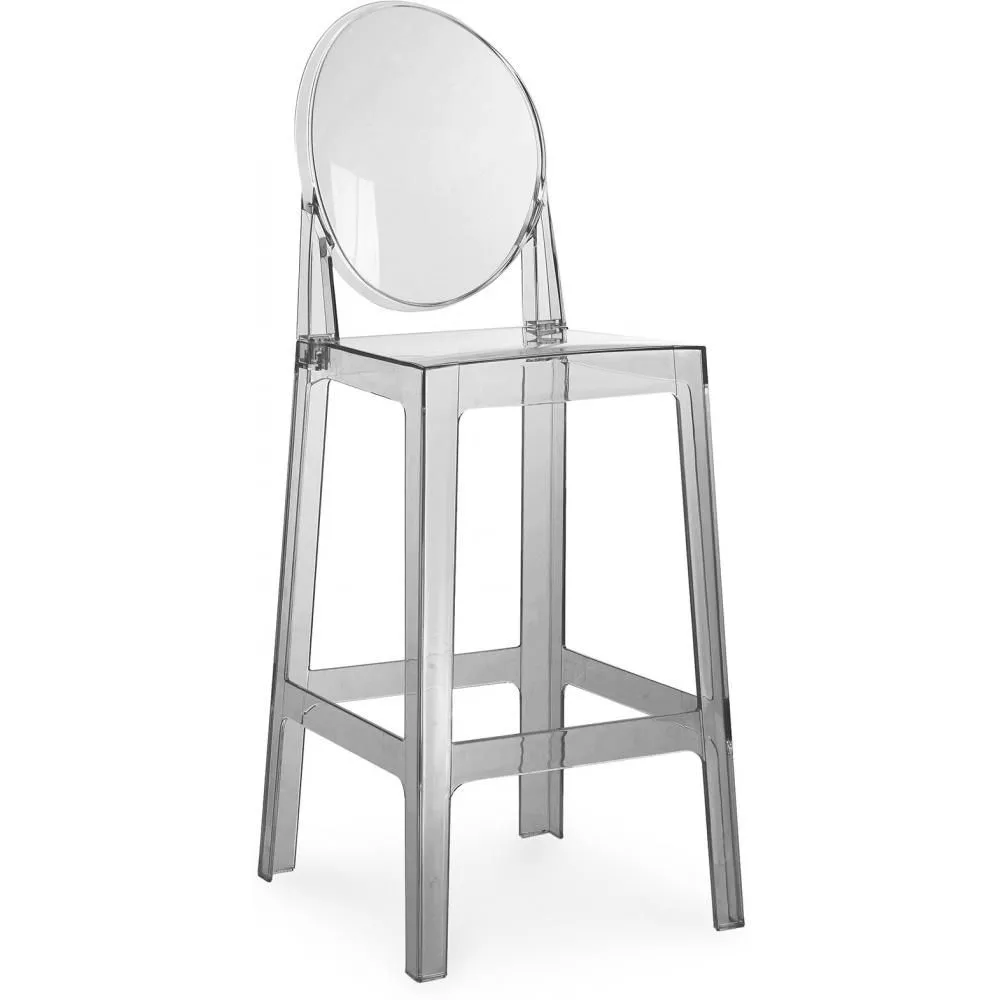 Taburete con Respaldo - Diseño Transparente - 65cm - Victoria Queen image 8
