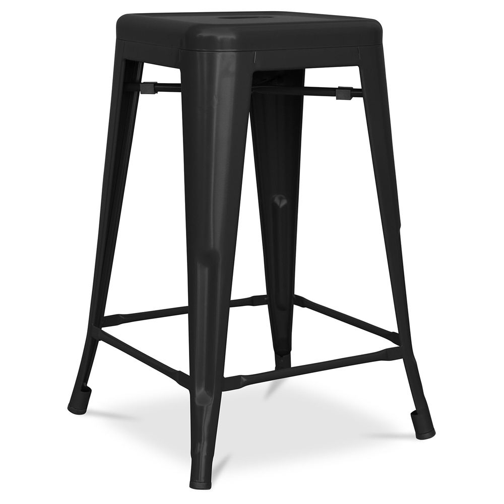 Taburete de Bar Diseño Industrial - Acero Mate - 60cm - Stylix image 8