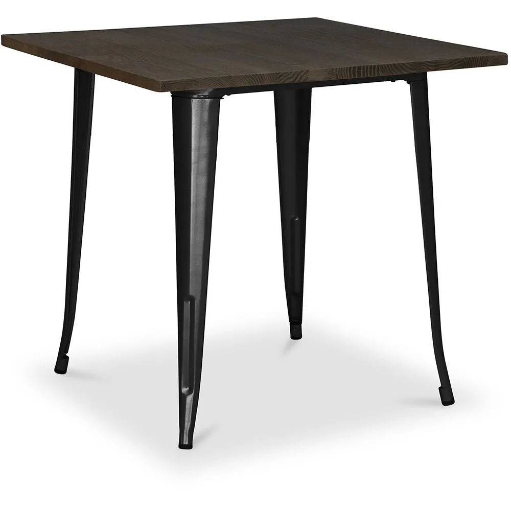 Mesa de Comedor Cuadrada - Diseño Industrial - Madera y Metal - Stylix image 8