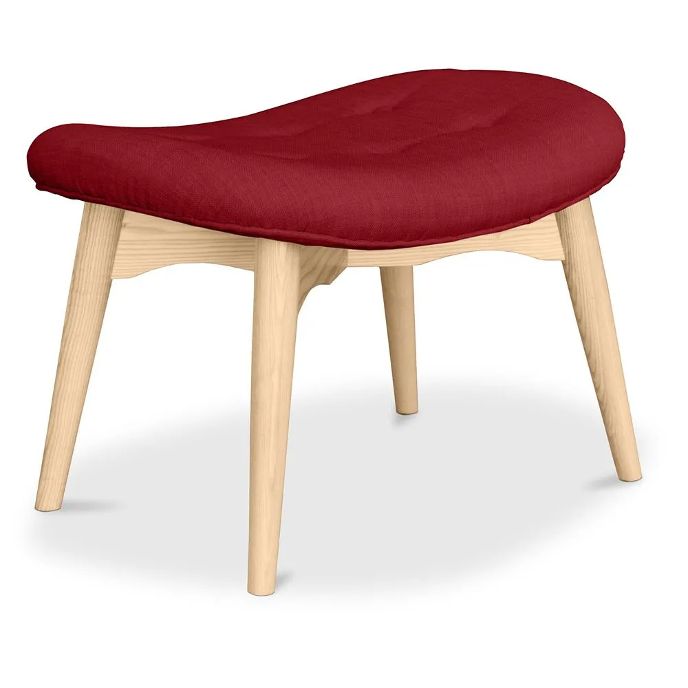 Reposapiés Tapizado en Lino  -Diseño Escandinavo - Madera - Kontor image 8