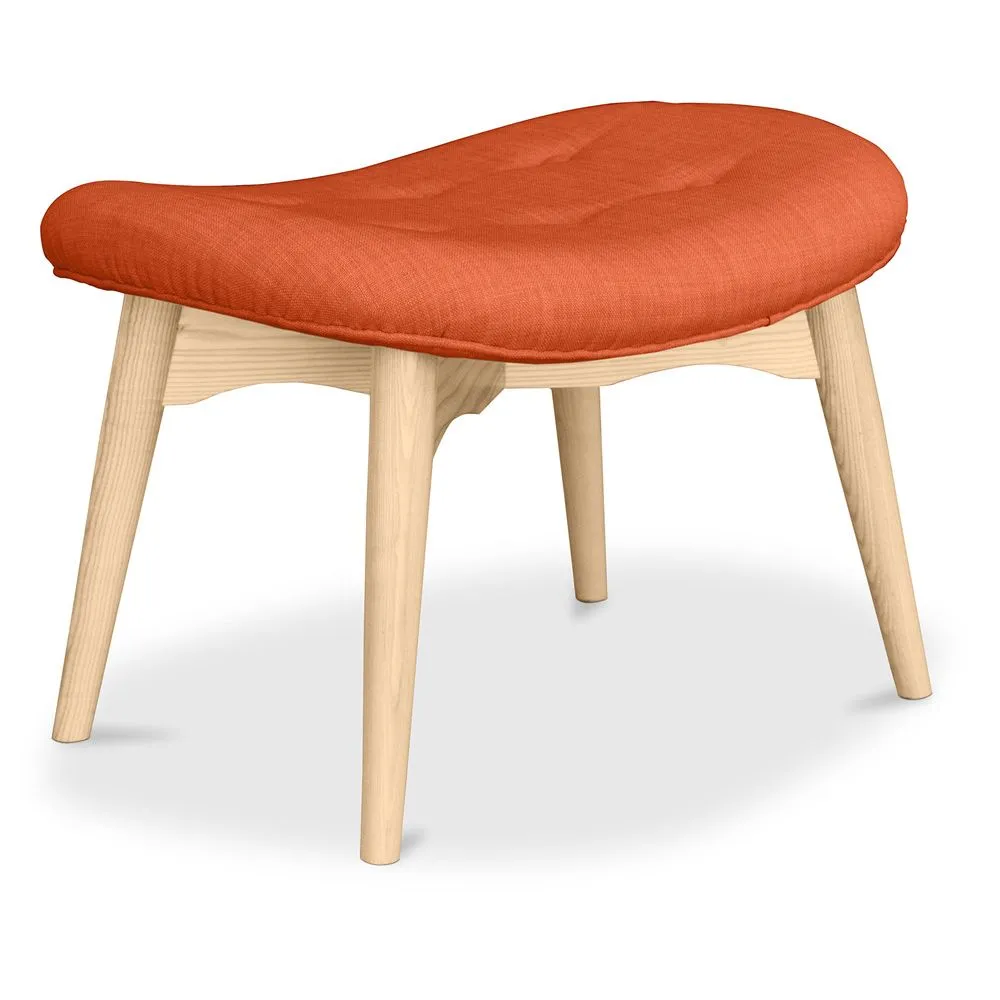 Reposapiés Tapizado en Lino  -Diseño Escandinavo - Madera - Kontor image 8
