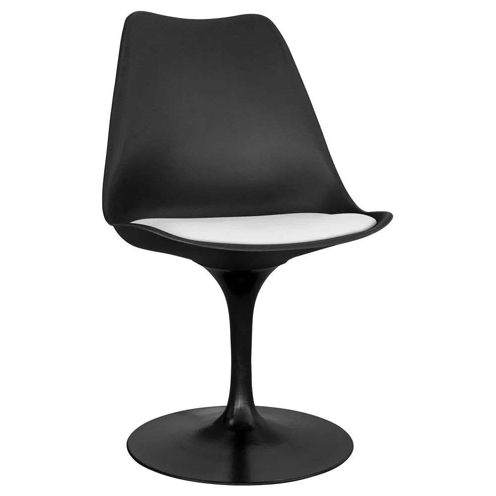Silla de Comedor - Silla Giratoria Negra -Tulip image 8