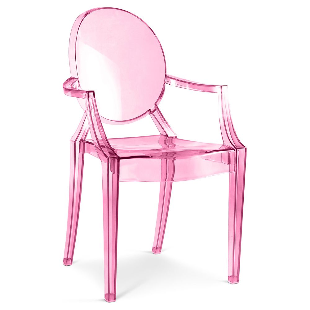 Silla de comedor Transparente - Diseño con Reposabrazos - Louis XIV image 8