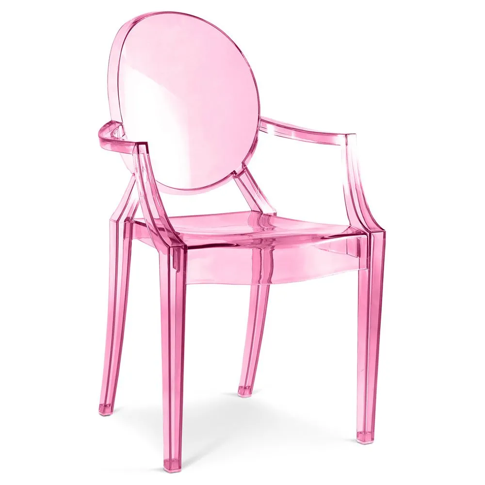 Silla de comedor Transparente - Diseño con Reposabrazos - Louis XIV image 8