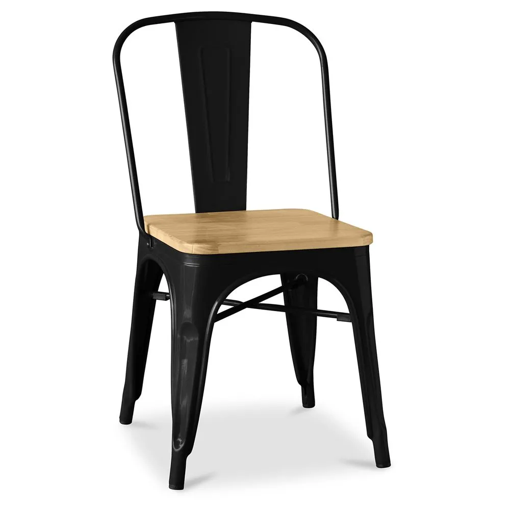 Silla de Comedor - Diseño Industrial - Madera y Acero - Stylix image 8