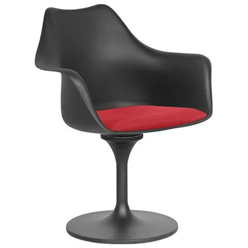 Silla de Comedor con reposabrazos  - Silla giratoria Negra - Tulipan image 8