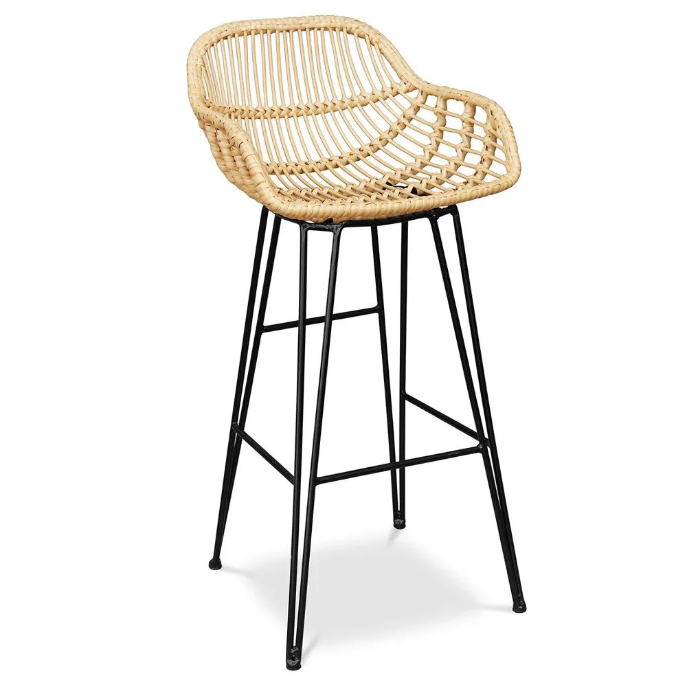 Taburete de Ratán con Reposabrazos - Estilo Boho Bali - 75cm - Many image 8