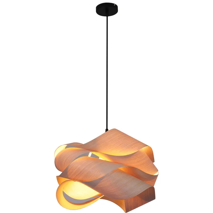 Lampara Colgante De Techo Madera Diseño Exclusivo. - $ 3.400,00 En